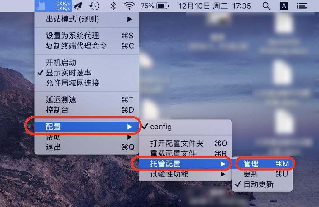 ClashX Pro 管理托管配置